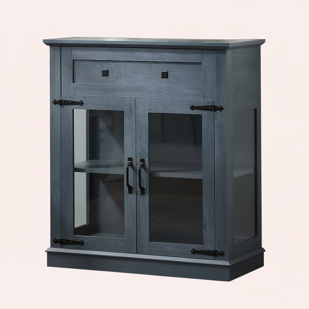 Modern Glass Door Cabinet – 3 Styles | Adjustable Shelves | Compact Storage Cupboard