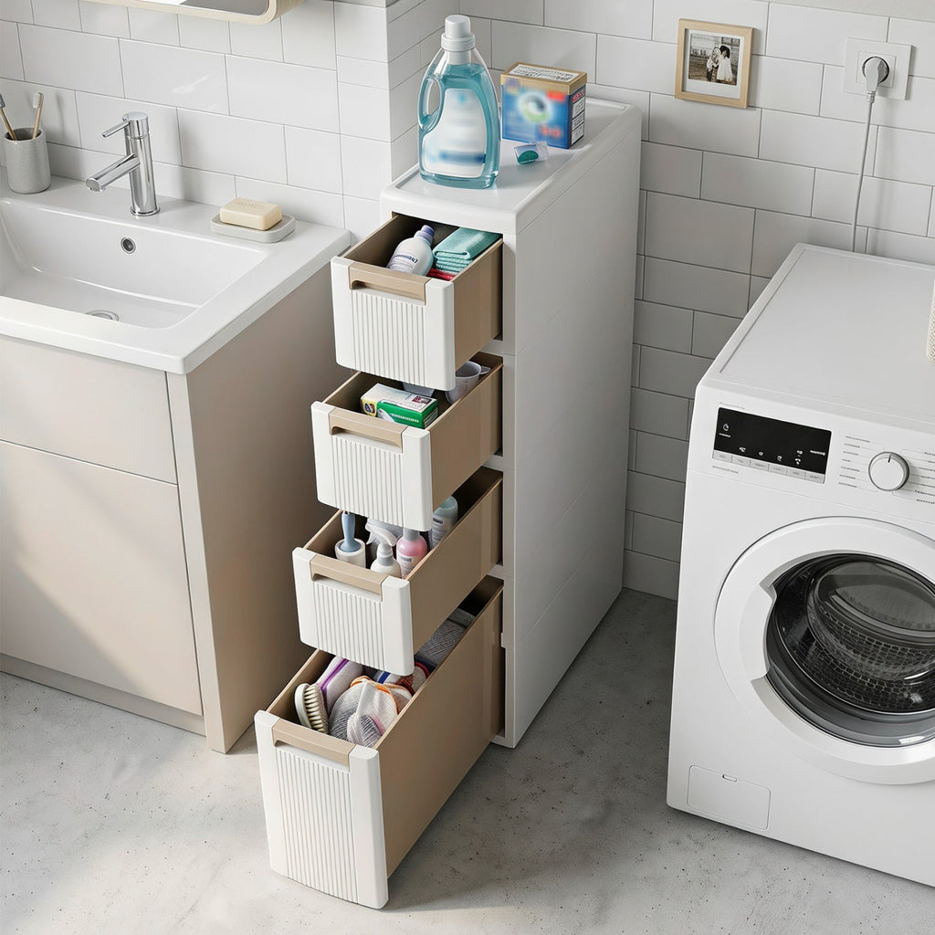 Narrow Storage Cabinet – 3 or 4 Drawers