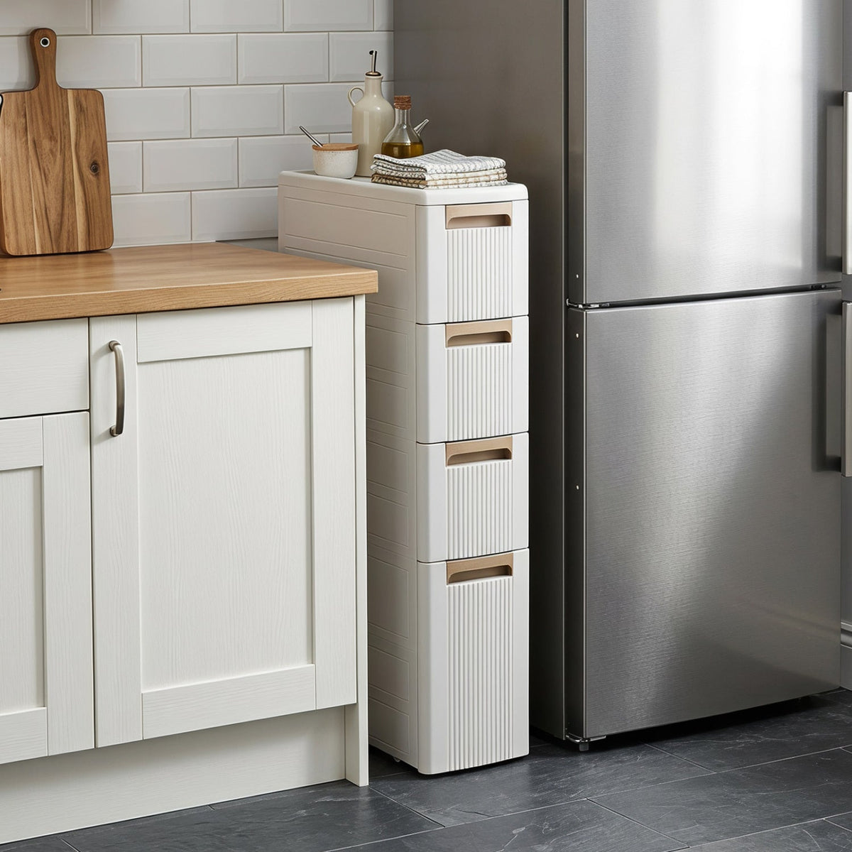 Narrow Storage Cabinet – 3 or 4 Drawers