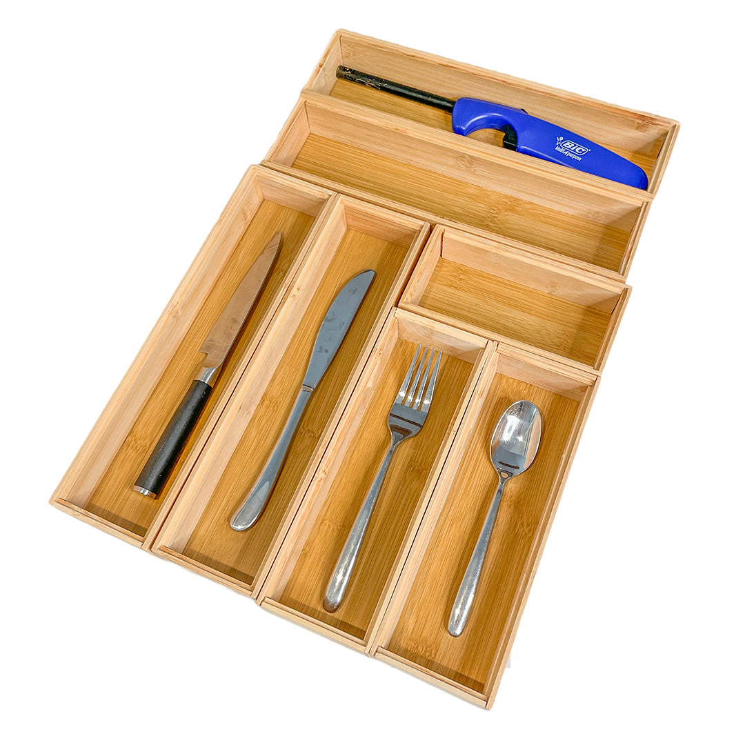 Bamboo Stackable Drawer Organizers