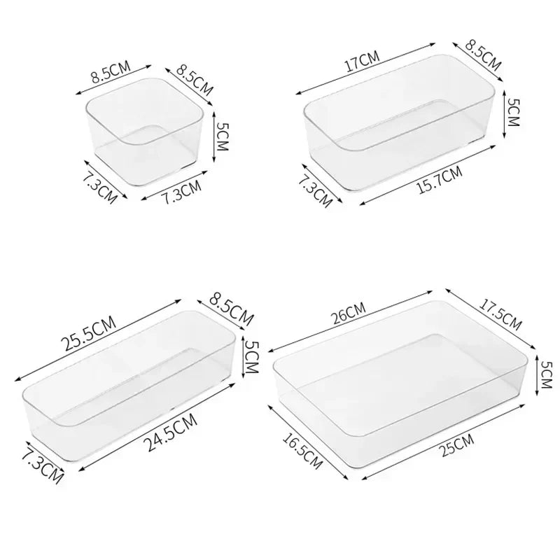 Clear Drawer Organizer Bins