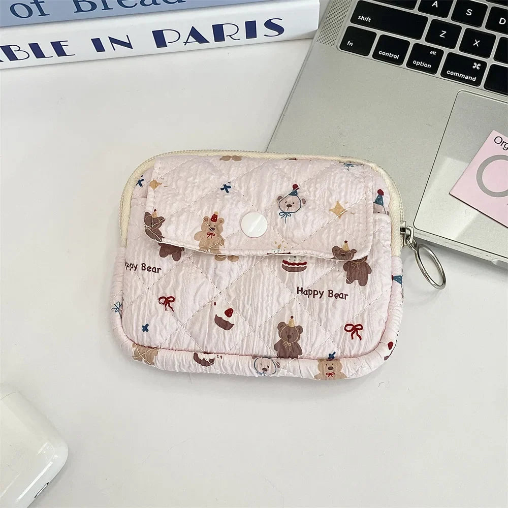 Cute Cartoon Small Travel Cosmetic Lipstick Earphone Card Portable Storage Bag Purse Women Gift Pouch In Make up Bags Organizer