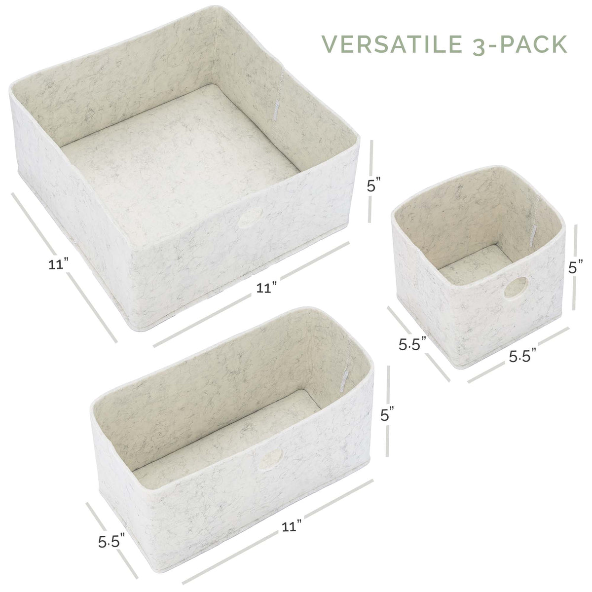 Felt Drawer Organizers – 3-Piece Set