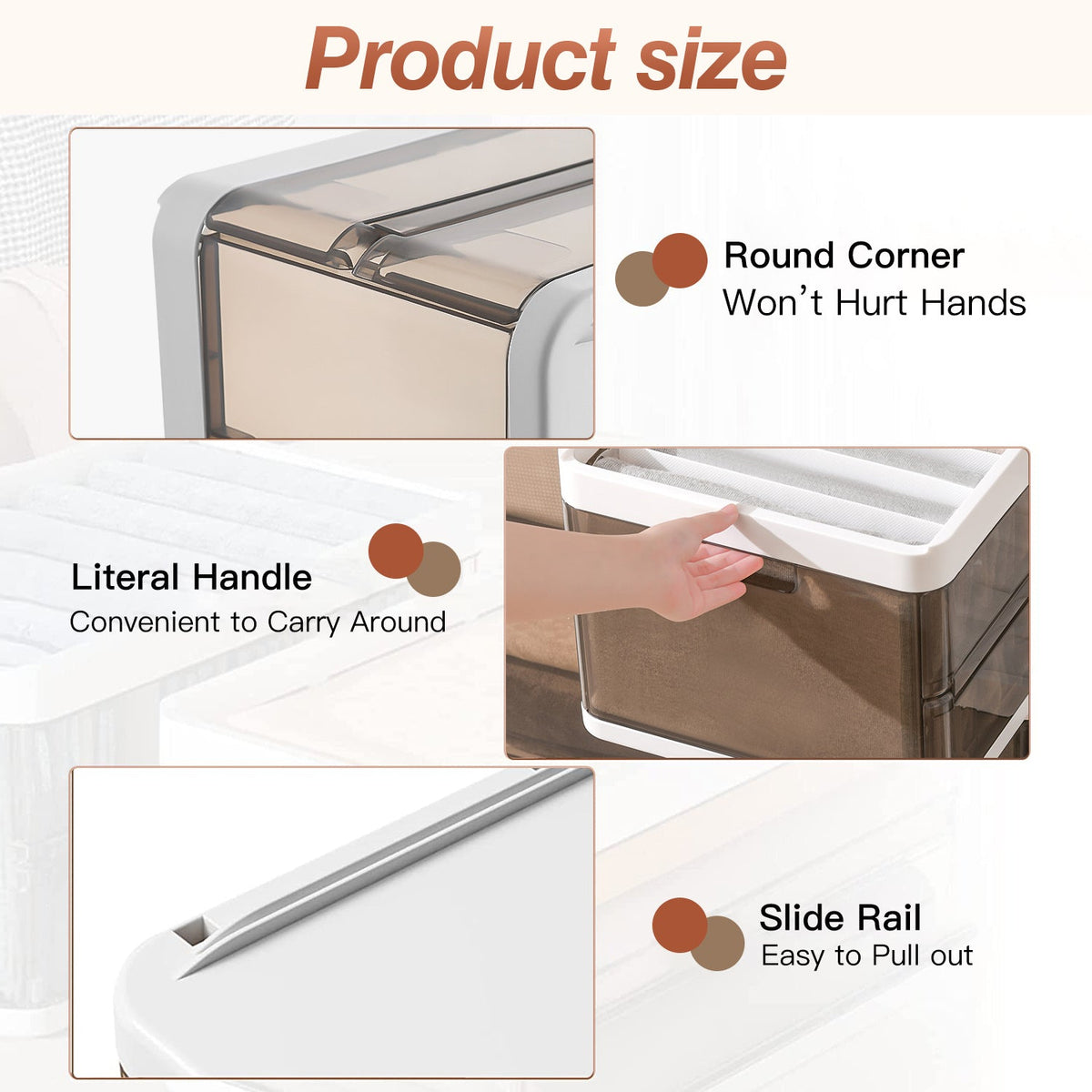 Foldable Storage Bins with Lids – 3-Pack